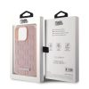 Karl Lagerfeld PU Leather Monogram Metal Logo MagSafe tok iPhone 15 Pro Max készülékhez rózsaszín