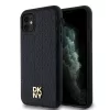 DKNY PU Leather Repeat Pattern Stack Logo MagSafe tok iPhone 11 készülékhez fekete