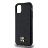 DKNY PU Leather Repeat Pattern Stack Logo MagSafe tok iPhone 11 készülékhez fekete