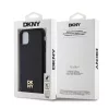 DKNY PU Leather Repeat Pattern Stack Logo MagSafe tok iPhone 11 készülékhez fekete