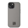 DKNY PU bőr Stack Logo MagSafe tok iPhone 15 készülékhez szürke