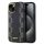 DKNY PU Leather Checkered Pattern Magsafe tok iPhone 15 készülékhez fekete
