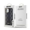 DKNY PU Leather Checkered Pattern Magsafe tok iPhone 15 készülékhez fekete