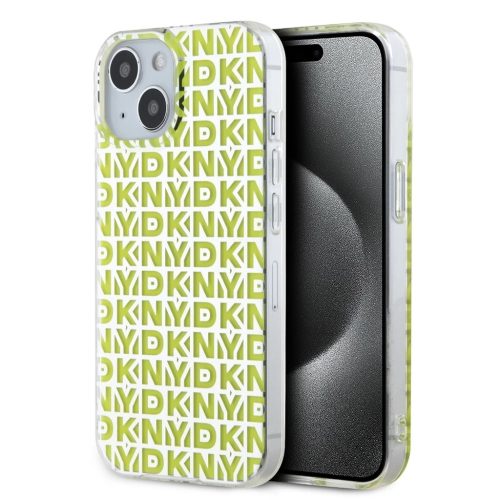 DKNY PC/TPU Repeat Pattern tok iPhone 15 készülékhez sárga