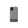 DKNY PU bőr Repeat Pattern Bottom Stripe MagSafe tok iPhone 11 készülékhez barna