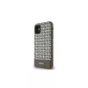 DKNY PU bőr Repeat Pattern Bottom Stripe MagSafe tok iPhone 11 készülékhez barna