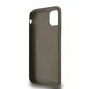 DKNY PU bőr Repeat Pattern Bottom Stripe MagSafe tok iPhone 11 készülékhez barna