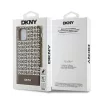 DKNY PU bőr Repeat Pattern Bottom Stripe MagSafe tok iPhone 11 készülékhez barna