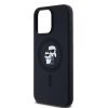 Karl Lagerfeld Liquid Silicone Karl and Choupette MagSafe tok iPhone 15 Pro Max készülékhez fekete