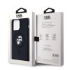 Karl Lagerfeld Liquid Silicone Karl and Choupette MagSafe tok iPhone 15 Pro Max készülékhez fekete