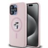 Karl Lagerfeld Liquid Silicone Karl and Choupette MagSafe tok iPhone 14 Pro Max készülékhez rózsaszín