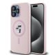 Karl Lagerfeld Liquid Silicone Karl and Choupette MagSafe tok iPhone 14 Pro Max készülékhez rózsaszín
