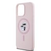 Karl Lagerfeld Liquid Silicone Karl and Choupette MagSafe tok iPhone 14 Pro Max készülékhez rózsaszín