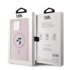 Karl Lagerfeld Liquid Silicone Karl and Choupette MagSafe tok iPhone 14 Pro Max készülékhez rózsaszín