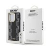 DKNY PU Leather Checkered Pattern Magsafe tok iPhone 15 Pro Max készülékhez fekete