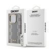 DKNY PU Leather Checkered Pattern Magsafe tok iPhone 15 Pro Max készülékhez bézs