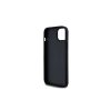 DKNY PU Leather Repeat Pattern Tonal Stripe tok iPhone 15 Plus készülékhez fekete