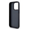 DKNY PU Leather Repeat Pattern Tonal Stripe tok iPhone 15 Pro Max készülékhez fekete
