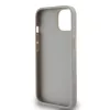DKNY PU Leather Repeat Pattern Tonal Stripe tok iPhone 14 készülékhez bézs