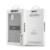 DKNY PU Leather Repeat Pattern Tonal Stripe tok iPhone 14 készülékhez bézs