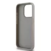DKNY PU Leather Repeat Pattern Tonal Stripe tok iPhone 14 Pro Max készülékhez, bézs