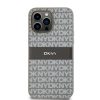 DKNY PU Leather Repeat Pattern Tonal Stripe tok iPhone 15 Pro Max készülékhez bézs