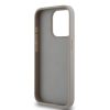 DKNY PU Leather Repeat Pattern Tonal Stripe tok iPhone 15 Pro Max készülékhez bézs
