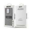 DKNY PU Leather Repeat Pattern Tonal Stripe tok iPhone 15 Pro Max készülékhez bézs