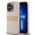DKNY PU Leather Repeat Pattern Tonal Stripe tok iPhone 15 Pro Max készülékhez rózsaszín