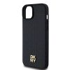 DKNY PU bőr Repeat Pattern Stack Logo MagSafe tok iPhone 15 Plus készülékhez fekete