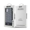 DKNY PU Leather Repeat Pattern Bottom Stripe MagSafe tok iPhone 11 készülékhez fekete