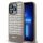 DKNY PU bőr Repeat Pattern Bottom Stripe MagSafe tok az iPhone 13 Pro készülékhez barna