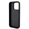 DKNY PU Leather Repeat Pattern Bottom Stripe MagSafe tok iPhone 14 Pro Max készülékhez fekete