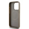DKNY PU Leather Repeat Pattern Bottom Stripe MagSafe tok iPhone 14 Pro Max készülékhez barna