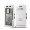 DKNY PU Leather Repeat Pattern Bottom Stripe MagSafe tok iPhone 14 Pro Max készülékhez barna