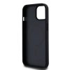 DKNY PU bőr Repeat Pattern Bottom Stripe MagSafe tok iPhone 15 készülékhez fekete