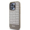 DKNY PU Leather Repeat Pattern Bottom Stripe MagSafe tok iPhone 15 Pro Max készülékhez barna