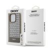 DKNY PU Leather Repeat Pattern Bottom Stripe MagSafe tok iPhone 15 Pro Max készülékhez barna