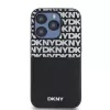DKNY PU Leather Repeat Pattern Card Pocket tok iPhone 14 Pro Max készülékhez fekete