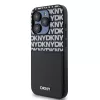DKNY PU Leather Repeat Pattern Card Pocket tok iPhone 14 Pro Max készülékhez fekete