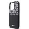 DKNY PU Leather Repeat Pattern Card Pocket tok iPhone 14 Pro Max készülékhez fekete