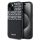 DKNY PU Leather Repeat Pattern kártyatartós tok iPhone 15 készülékhez fekete