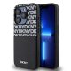 DKNY PU bőr Repeat Pattern Card Pocket Tok iPhone 15 Pro Max készülékhez fekete