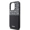 DKNY PU bőr Repeat Pattern Card Pocket Tok iPhone 15 Pro Max készülékhez fekete