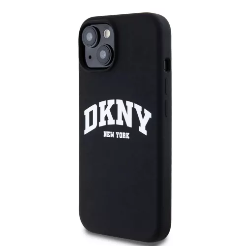 DKNY Liquid Silicone Arch Logo MagSafe tok iPhone 14 készülékhez fekete