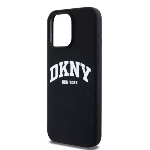 DKNY Liquid Silicone Arch Logo MagSafe tok iPhone 14 Pro Max készülékhez fekete