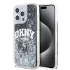 DKNY Liquid Glitter Arch Logo tok iPhone 13 Pro készülékhez fekete