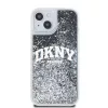 DKNY Liquid Glitter Arch Logo tok iPhone 14 készülékhez fekete