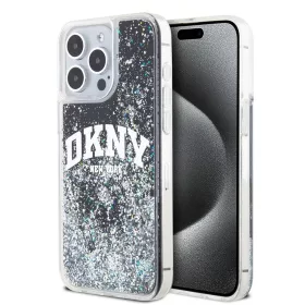   DKNY Liquid Glitter Arch Logo tok iPhone 14 Pro Max készülékhez fekete