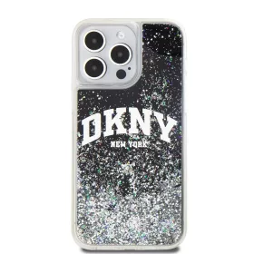   DKNY Liquid Glitter Arch Logo tok iPhone 14 Pro Max készülékhez fekete